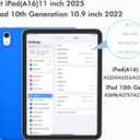 iMieet Case for iPad (A16)/iPad 10th Generation [11-Inch 2025/10.9 Inch 2022], Trifold Stand Smart Cover with Pencil Holder and Soft TPU Back, Supports Touch ID(Medium Blue)