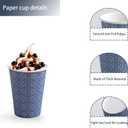 Clawsoff 300 Pack Paper Cups 8 oz, Disposable Hot/Cold Beverage Drinking Cups, 8 OZ Paper Coffee Cups, Navy Floral Coffee Cups for Party, Picnic, Travel, and Events