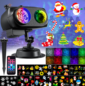Nazuwke Christmas Halloween Projector Lights Outdoor, 2025 Upgrade Holiday Projection Light with Remote, 3D Ocean Wave & 72 HD Patterns, Waterproof Snowflake Projector for Xmas Party Yard Decor