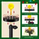 Christmas Tree Flag Pole Mega Topper Light Hook, Prelit Aritificial Xmas Tree Flagpole Ball Topper Ornament Hook Kit for Hanging Outdoor Christmas String Lights (Rose Gold)