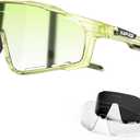 KAPVOE Polarized Cycling Glasses Men Women Mountain Bike Glasses MTB Riding TR90 Sport Sunglasses Running Bicycle K76 (A16)