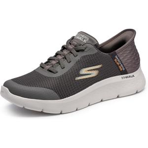 Skechers Men's Hands Free Slip-ins: Go Walk Flex Hands Up Sneaker (10.5, Brown)