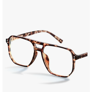 livho Vintage Aviator Blue Light Blocking Glasses, Fashion Oversized Frames for Eye Strain Relief, Unisex Design