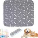 Puppy Pads with Pheromones, Washable Puppy Pee Pads for Dogs, Reusable Puppy Pads Washable for Dogs & Cats, Washable, Durable Leak-Proof & Anti-Slip Pet Training Pads for Home & Trave(Gray, L)