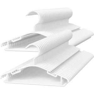 GoodtoU Baby Hangers, 60 Pack Baby Clothes Hangers for Closet Kids Plastic Hangers Toddler Infant Nursery Child Small Children (White)