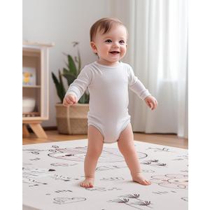 ROBUD Baby Play Mat, Baby Floor Play Mat, 5050in Kids Play Mat with Non-Slip PadFoldable and Machine Washable Foam Play Mat for Baby Aged 0+, WF010