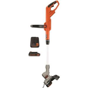 BLACK+DECKER 20V MAX Cordless String Trimmer, 2 in 1 Trimmer and Edger, 12 Inch, Battery Included (LST300)