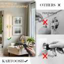KARTOOSH Removable Battery Operated Wall Sconces with Remote Control 350Rotate LED Wireless Wall Lights with 3 Color Temperatures & Dimming for Bedroom, Hallway,28.3 Inch (2 Pack)