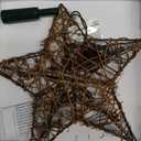 Kurt Adler UL1219/NAT 10 Light Indoor Rattan Natural Star Treetop, 10" tall