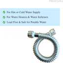 PROCURU 2-Pack 1-1/4" FIP x 36" (3Ft) Stainless Steel Water Heater Flex Connector, Certified Safe (6WFF36-2P)