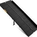 Black Aluminum Ramp 7FT with Sopport Legs, with Non-Slip Surface Wheelchair Ramp, Folding Portable Wheelchair Ramps for Home Steps,Scooter Ramp for Car, Stairs, Doorways, Curbs, 28.3" W x 84" L