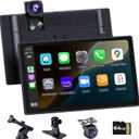 [2025 Upgrade] Apple Carplay Screen for Car&Android Auto Screen with 4K Dash Cam,Backup Camera,Portable 9" HD IPS Screen for Car,GPS Navigation,Bluetooth,AirPlay,AUX/FM for All Vehicles