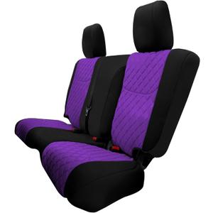 FH Group Custom Fit Car Seat Covers for 2007-2017 Jeep Wrangler JK 4DR | 2nd Row | Ultraflex Neoprene Water Resistant Automotive Seat Covers - Rear Set Purple