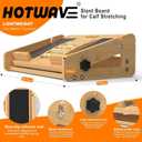 HOTWAVE Slant Board for Calf Stretching with Foot Massage Roller, Calf Stretcher Slant Board for Exercise, Portable Adjustable Bamboo Incline Slantboard for Ankle Knees Leg Physical Therapy Equipment