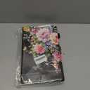 KEROM Fire HD 10 Tablet Case (9th/7th/5th Generation, 2019/2017/2015 Release), PU Leather Folio Stand Protective Cover Case with Auto Wake/Sleep, Card Slot, Pen Holder - Flowers