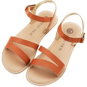 Girls Sandals Open Toe Strappy Summer Shoes Dress Sandals for Girls, Size 2 