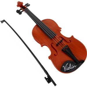 Kisangel Adjustable Violin Toy for Kids, 16.5inch Plastic Beginner Violin Plaything with 4 Strings and Bow, Musical Instrument Toy for Early Learning Decor