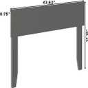 AFI, Orlando Twin Adjustable Modern Solid Wood Panel Headboard, Grey