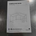 Rolanstar L Shaped Gaming Desk with LED Lights & Power Outlets, 53" Computer Desk with Full Monitor Stand & Storage Shelf, Corner Desk with Hooks, Black Desk Reversible (53*53*34.1 inch)