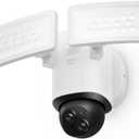 Eufy Security Dual-Lens 360Coverage Floodlight Camera E340,Security Camera Outdoor, Pan &Tilt,AI Detection&Tracking,8 Hybrid Zoom,No Monthly Fee, 24/7 Recording, Dual-Band Wi-Fi 6, 2000 LM,Wired