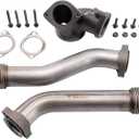 TRQ Right Turbo Up-pipe Kit Compatible with 1995-2003 Ford 1996-2004 International