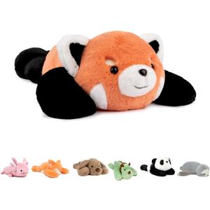 Niuniu Daddy 20" | 3.3 Pound Red Panda Weighted Stuffed Animals Plush Toy, Small Pillowfort Weighted Plush Animals for Kids Adults, Heavy Beads Body Stuffed Animal Pillow for Gift Birthday Christmas (Medium)