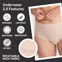 ExOfficio Women's Give-N-Go 2.0 Full Cut Brief - Breathable Durable Easy Care Travel Underwear (Beige, XXXL)