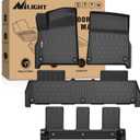 Nilight Floor Mats for Rivian R1S 2022 2023 2024 2025 (7 Seats Only) All Weather Custom Fit Heavy Duty Floor Liners