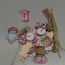 Maitys 36 Pcs Spring Flower Wooden Ornaments Sunflower Tulip Easter Tree Decoration Floral Gnome Hanging Wood Cutout Pastel Spring Decor for Home Small Tree Party(Sweet)