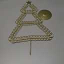 Metal Christmas Card Holder Wreath Xmas Card Display Spiral Photo Holder Decorative Tabletop Photo Rack Spiral Wreath for Holiday Party Picture Table Gift(Gold,Round)