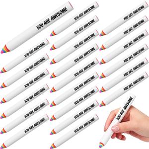 25 Pcs Large Size Rainbow Pencil Shaped Erasers Cute Pencil Erasers Back to School Gift for Students Office School Classroom Prize Gifts Supplies