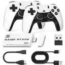 2026 Upgraded M15 Retro Game Stick Pro, 128GB Retro Gaming Console, Plug & Play HDMI Game Stick for TV PC, Supports Multiple Open-Source Emulator Platforms, Dual 2.4G Wireless Controllers