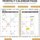 Planner 2026-2027, Academic Year Monthly and Weekly Calendar Planner, Jul 2026 - Jun 2027, Hardcover Teacher Student Planning Agenda book with Tabs, Perfect for School Office Supplies, 8.5" x 11" - Leopard