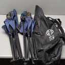 Folding Camping Chair for Adult Lightweight Portable Outside Beach Chair Leaf Blue 2 Pack