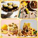 AceOrbit 100 Pcs Spring Theme Mini Resin Honey Jars Figurine Bulk Honey Jar Miniatures for Bee Festival Favors Resin Crafts for Home Garden Landscape Models Scenes DIY Cake Toppers Wedding Party Gifts