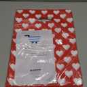 Red Merchandise Bags With White Hearts 100 Count 9"x12" Size 1.5Mil Thick Glossy Valentine Bags