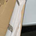 LZRS 4-Panel Wooden Free Standing Foldable Dog Gate Indoor  24" High, Extra Wide Step-Over Safety Pet Gate for Doorways, Stairs, Hallways, Large Spaces & Playpen for Puppies Indoor Use, White