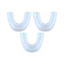 AutoBrush Silicone U Shaped Brush Head Replacement, Brush Head Refills, 360 Degree Oral Teeth Cleaning, Automatic Toothbrush Head Accessories, Adult and Kid Sizes (Ages 5-7, 3-Pack, Kids)