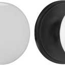 parro White Door Knobs, White Porcelain Door Knob, Ceramic Interior Door Handles, Black Door Levers for Closet
