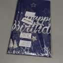 Tegeme Navy Blue Party Supplies Stars Happy Birthday Tablecloths Starry Confetti Table Covers for Kids Boys Girls Baby Shower Birthday Party Decorations(Navy Blue and Silver,3 Pack)