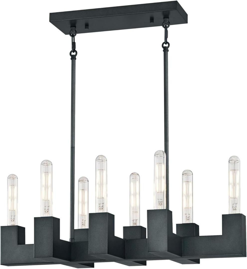 Westinghouse 6350300 Skybridge Eight-Light Dimmable LED Indoor Chandelier, Iron