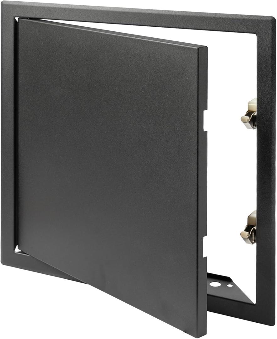 Vent Systems 12'' x 12'' Inch Anthracite Metal Access Panel with Click Function - Easy Access Doors - Access Panel for Drywall, Wall, Ceiling - Electrical, Plumbing Service Door - Crawl Space Doors