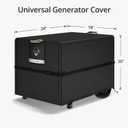 QH.HOME Waterproof Generator Cover 24x18x20 inch ,900D Heavy Duty Oxford with Secure Windproof Buckle- for Most Generators 3000-5000 Watt, Black
