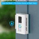 Anti-Theft Ring Doorbell Mount, Adjustable No-Drill Stainless steel Mounting Bracket Cover Holder Compatible with Ring Doorbell 4/3/2/1 for Home Rentals Office Room, White