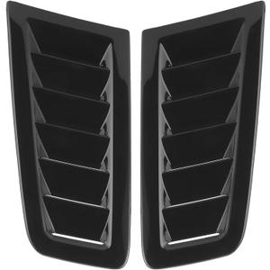 Akozon Car Hood Vent Scoop Kit Air Intake Louvers Hoods Vents Bonnet Cover for Focus RS MK2 (Black)