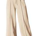 BTFBM Womens Wide Leg Sweatpants Casual Loose Solid Color Pants Comfy Lounge Joggers Baggy Sweatpants Pockets (X-Large)