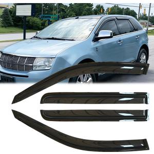 4pcs Original Shatterproof Side Window Wind Deflectors for Edge/MKX 07-15,Outside Mount Rain Guard Sets,Window Visors for Cars,Vent Deflector for 2007-2014 Ford Edge 2007-2015 Lincoln MKX 94141