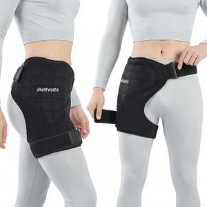 3D Hip Ice Pack Wrap After Surgery with 2-Layer Cooling Gel, Ice Pack for Hip Replacement Surgery with Evenly 45-Min Cold Therapy for Sciatica, Fracture, Cold Compress Hip Brace Physical Recovery, Universal