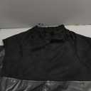 Womens Faux Suede Mini Dress 2025 Fall Cap Sleeve V-Neck Faux Leather Dress (Medium, Black)