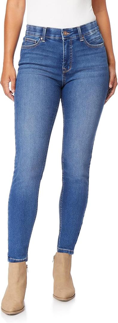 Angels Forever Young Women's 360 Sculpt Skinny Mid-Rise Jeans, 18 Plus